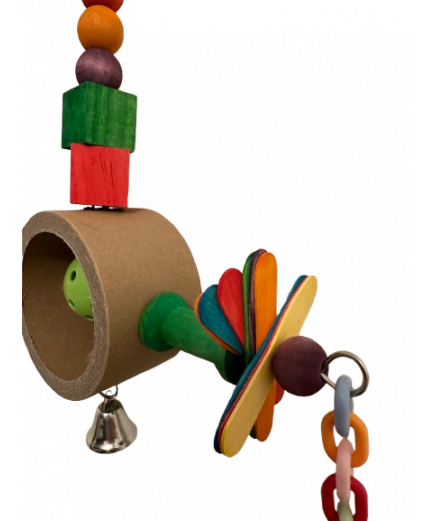 Parrot-Supplies Mr Robot Head Chunky Card Ring With Lolly Sticks Parrot Toy Parrot-Supplies Mr Robot Head Chunky Card Ring With Lolly Sticks Parrot Toy